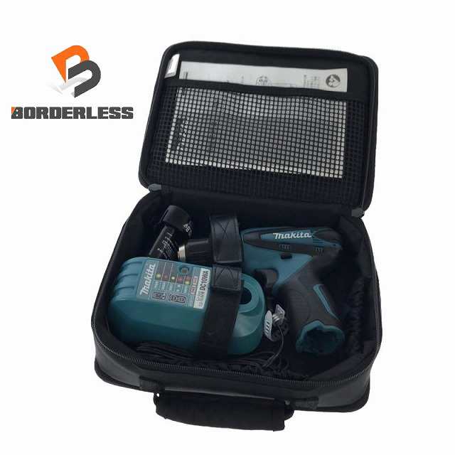 ☆中古品☆ makita マキタ 10.8V 充電式ドライバドリル DF330D 青/ブルー本体+バッテリー1個(10.8V 1.3Ah)充電器+専用ソフトケース