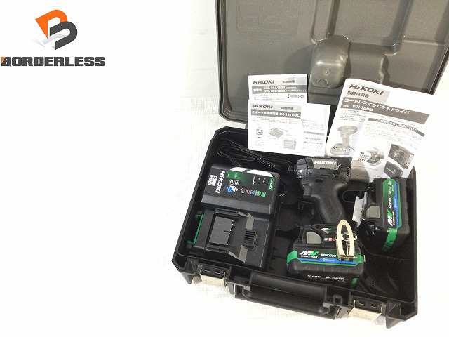 ☆未使用品☆ HiKOKI ハイコーキ 36V コードレスインパクトドライバ WH36DD(2XHGBZ) ブラック バッテリー2個付き 充電器付きの通販は