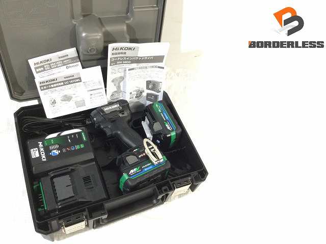 ☆未使用品☆ HiKOKI ハイコーキ 36V コードレスインパクトドライバ WH36DD(2XHGBZ) ブラック バッテリー2個付き 充電器付きの通販は