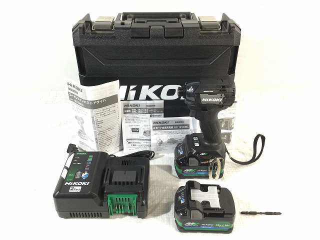 ☆未使用品☆ HiKOKI ハイコーキ 36V コードレスインパクトドライバ WH36DD(2XHGBZ) ブラック バッテリー2個付き 充電器付きの通販は