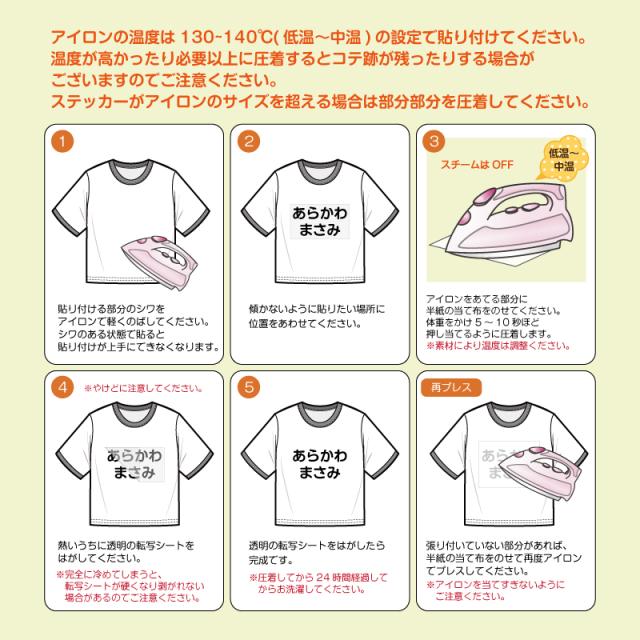 アイロンで貼るお名前ステッカー （スマイル）4点2セット 8枚入り アイロン 布用 洗濯 入園 入学 イラスト 簡単 ラバープリント アイロンプリント 転写シート しっかり 長持ち お名前シール お昼寝布団 幼稚園 保育園 小学校 上履き 帽子 服 はっきり 名入れ 入園準備