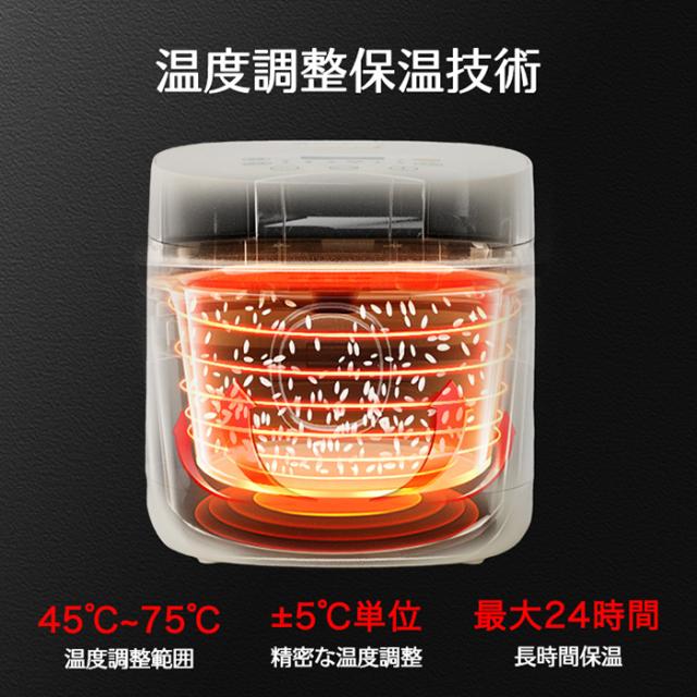 【P10倍】炊飯器 3合炊き 低温調理 多機能電気鍋 炊飯ジャー 小型 一人暮らし用 家庭用 同時調理 6つのモード 無水 蒸し 持ち運び便利 新生活_12