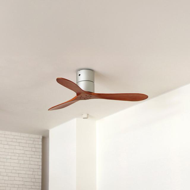 シーリングファン DCモーターJE-CF025D JAVALO ELF ジャバロエルフ 公式店 正逆回転 ライトなし 節電 空気循環 工事不要 静音 無灯 天然木 リアルウッド サーキュレーター リモコン付 北欧 ナチュラル 吹き抜け カフェ風 木製 戸建て 新築 照明無し 天井 リビング 羽根付き