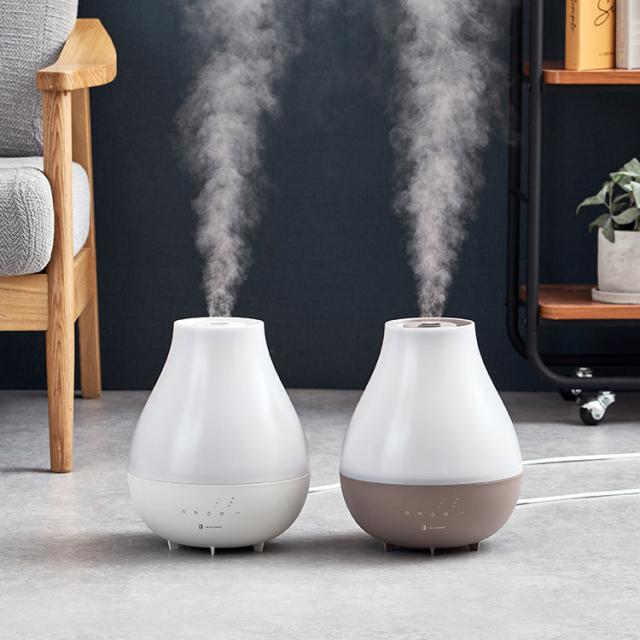 加湿器 抗菌上部給水ハイブリッド式加湿器  LuLuPure hybrid LCAHF017 Life on Products ライフオンプロダクツ 超音波式 加熱式 上部給水 3.3L 大容量 8畳 タイマー 照明 ライト 静音 保湿 乾燥 花粉症対策 アロマディフューザー タッチパネル オフィス 25時間 段階 省エネ