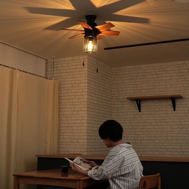シーリングファン VINTAGE Collection JE-CF012 JAVALO ELF ジャバロエルフ 公式店 三年保証 シーリングライト 天井照明 おしゃれ モダン カフェ風 エコ ファン インテリア シック 電気 吹き抜け コンパクト