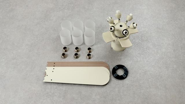 シーリングファン JAVALOELF ModernCollection 6灯 JE-CF015 公式店 シーリングライト 天井照明 照明器具 おしゃれ 電気 インテリア カフェ風照明 モダン 吹き抜け 空気循環 寝室 サーキュレーター オシャレ 北欧
