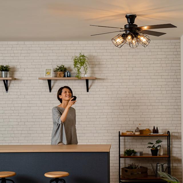 Modern Collection シーリングファン フィラメントLED 6灯 JE-CF048