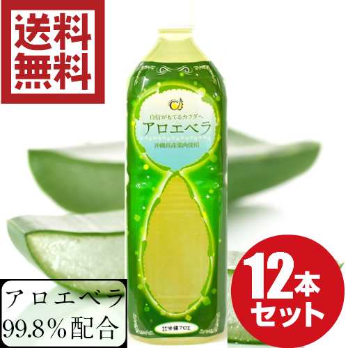 アロエベラジュース ゲル入り1L 12本セット 沖縄県産 アロエベラ 葉肉