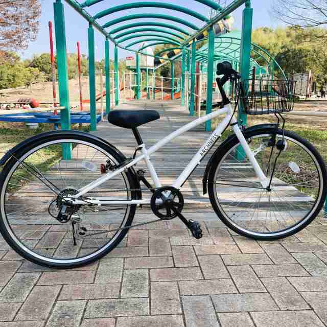 自転車 シティサイクル 24インチ シマノ 6段変速 ギヤ カゴ ライト 鍵 おしゃれ アイトン 本州 送料無料 ARCHNESS  CRB246の通販はau PAY マーケット - アイトン株式会社 | au PAY マーケット－通販サイト