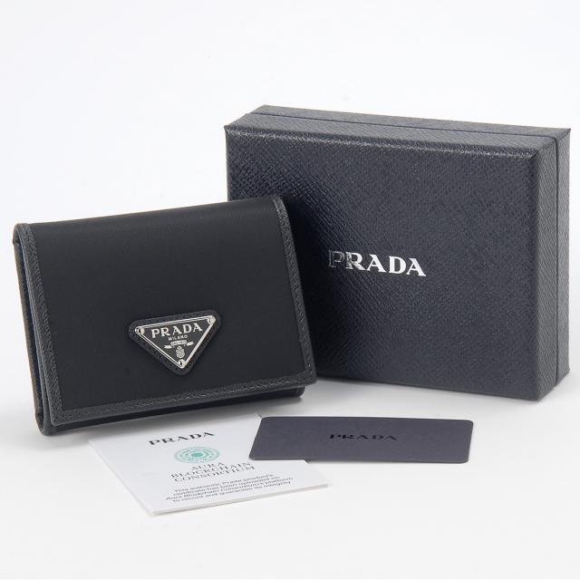 プラダ PRADA 三つ折り財布 メンズ ブラック 2MH041 2DMH F0002_4