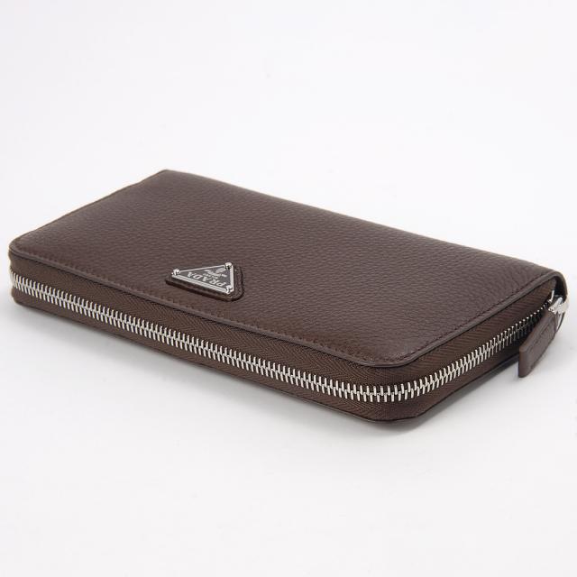 PRADA プラダ 長財布 メンズ ブラウン 2ML317 2E54 F0038 ZIP