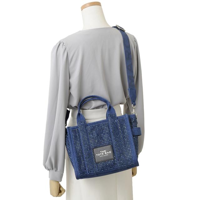 新品★マークジェイコブス ザ クリスタル デニム トートバッグ ライトブルー 新品☆マークジェイコブス ザ クリスタル デニム トートバッグ ライト