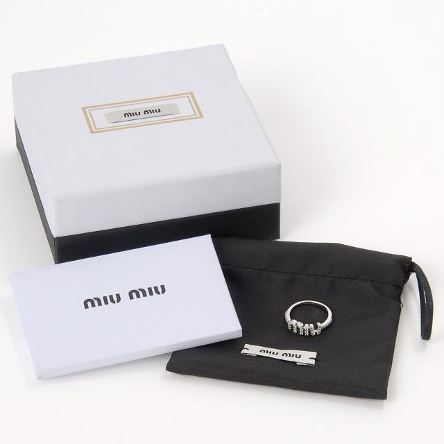 miumiu リング 13号 ミュウミュウ MIU MIU ジルコニア リング シルバー