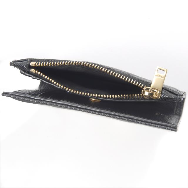 SAINT LAURENT サンローラン 二つ折り財布 レディース ブラック