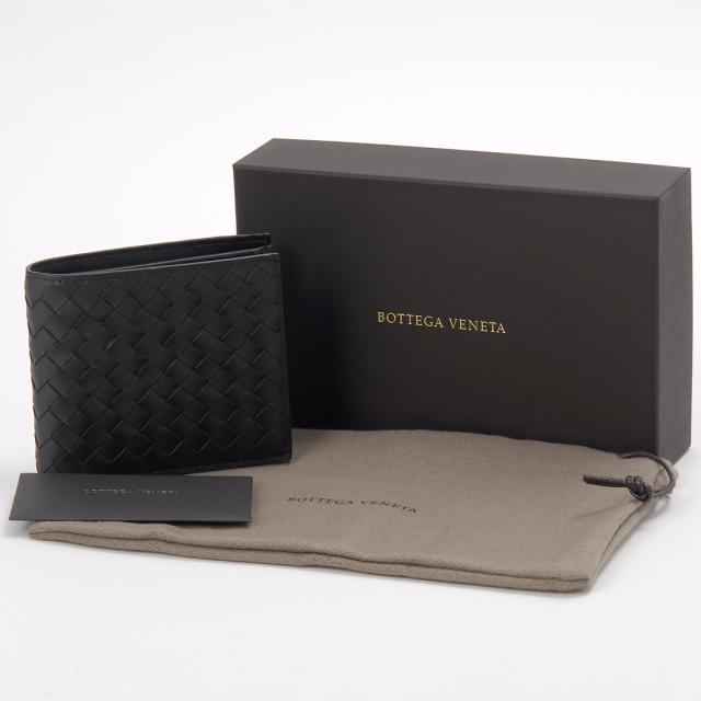 Bottega Veneta ボッテガヴェネタ 二つ折り財布 メンズ ブラック 193642V47W18803 INTRECCIATO_4