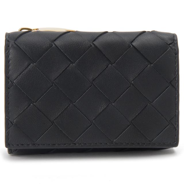 Bottega Veneta ボッテガヴェネタ 三つ折り財布 ブラック 690568 V3UH2 8425 イントレチャート
