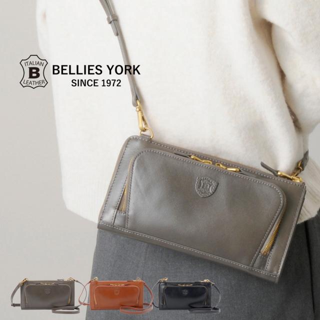 公式 BELLIES YORK ベリーズヨーク 長財布 スマホ ショルダーバッグ イタリアンレザー 牛革 本革 BYHLB10179