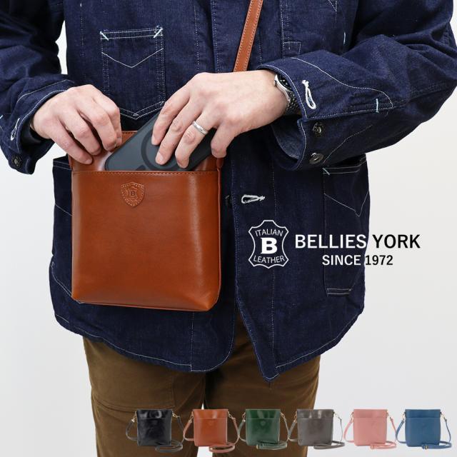 公式 BELLIES YORK ベリーズヨーク スマホ ショルダーバッグ イタリアンレザー 牛革 本革 ユニセックス BYHLB10898