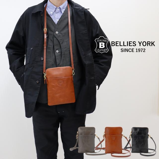 公式 BELLIES YORK ベリーズヨーク スマホ ショルダーバッグ イタリアンレザー 牛革 本革 BYHLB10919