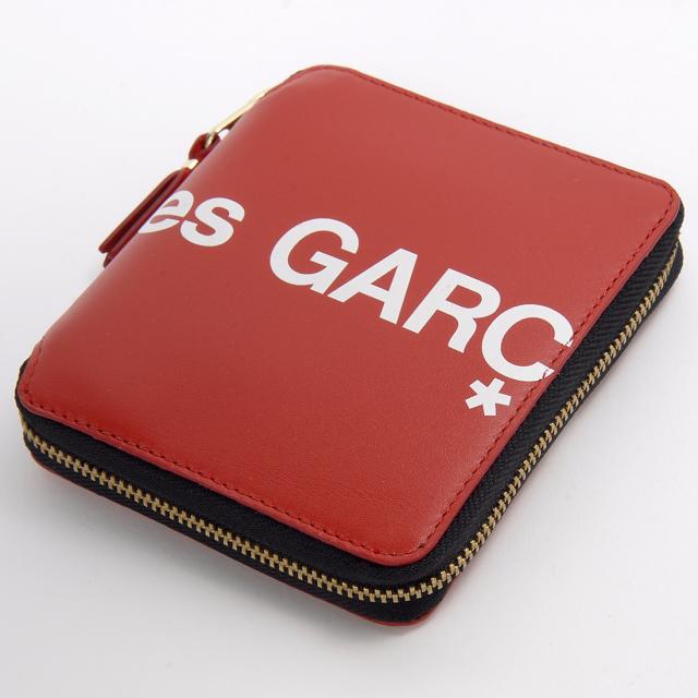 訳あり　正面全体、内側小銭入れのかぶせに複数黒い点汚れあり　COMME des GARCONS コムデギャルソン 二つ折り財布 レッド SA2100HL RED_1