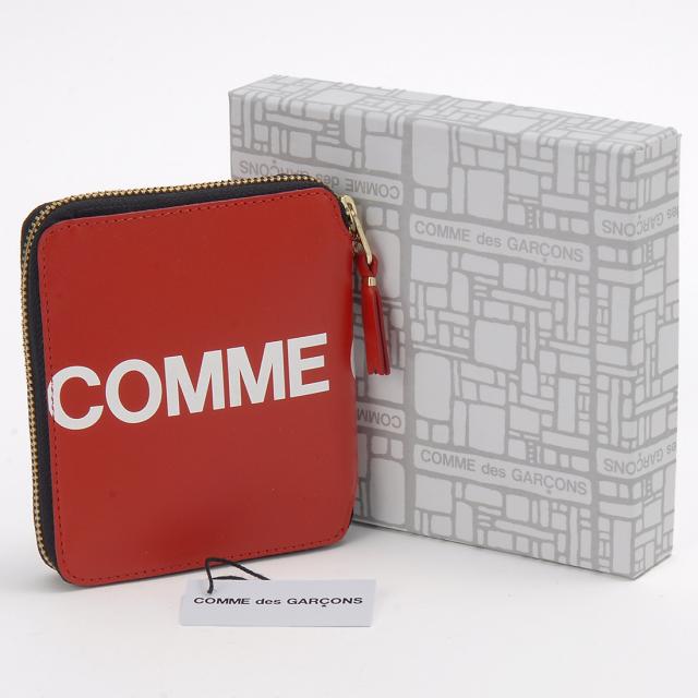 訳あり　正面全体、内側小銭入れのかぶせに複数黒い点汚れあり　COMME des GARCONS コムデギャルソン 二つ折り財布 レッド SA2100HL RED_4