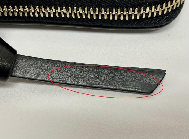 訳あり　ファスナー取っ手部分に革傷あり　Chloe クロエ 長財布 ブラック レディース CHC21WP941-F57-001 ALPHABET アルファベット_12