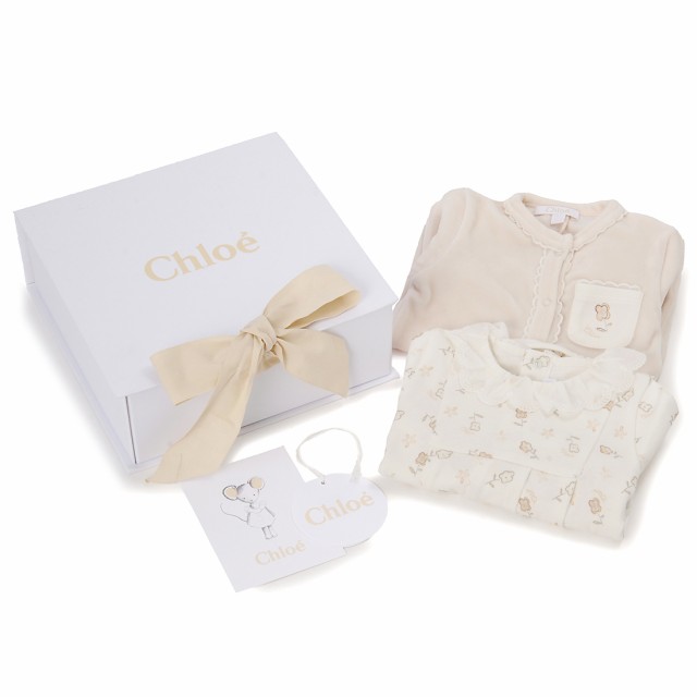 訳あり　箱に傷あり　Chloe クロエ ベビーウェアセット 出産祝い ベビー服 ギフト 女の子 2点セット CHL20331-N34-03M