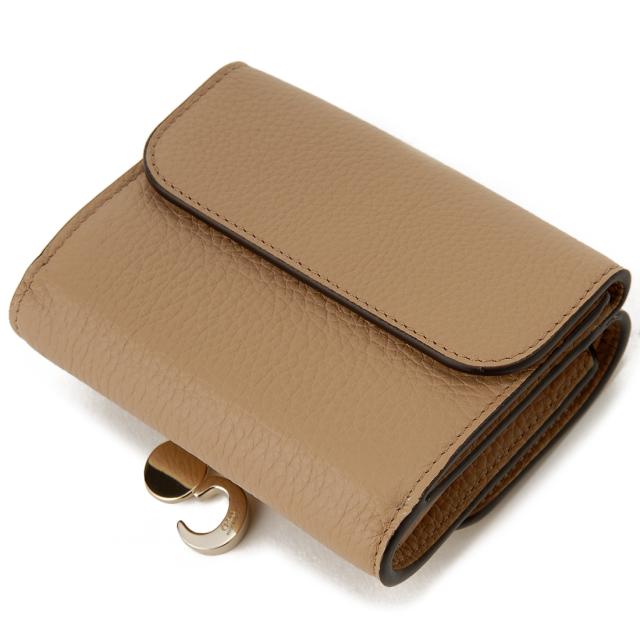 Chloe クロエ 三つ折り財布 レディース ブラウン CHC21WP945 F57 26X ALPHABET アルファベット_1