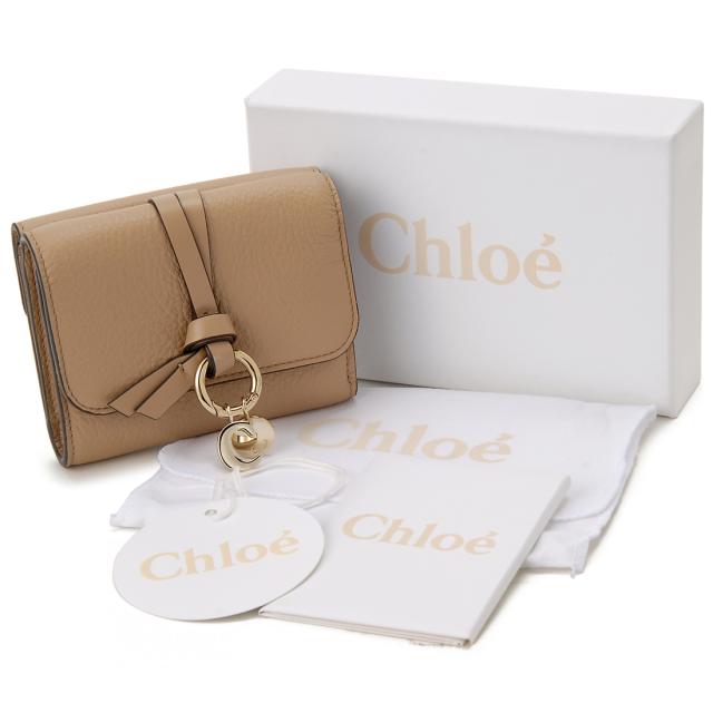 Chloe クロエ 三つ折り財布 レディース ブラウン CHC21WP945 F57 26X ALPHABET アルファベット_4