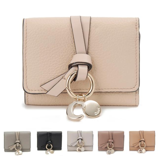 Chloe クロエ 三つ折り財布 レディース CHC21WP946 F57 ALPHABET アルファベット