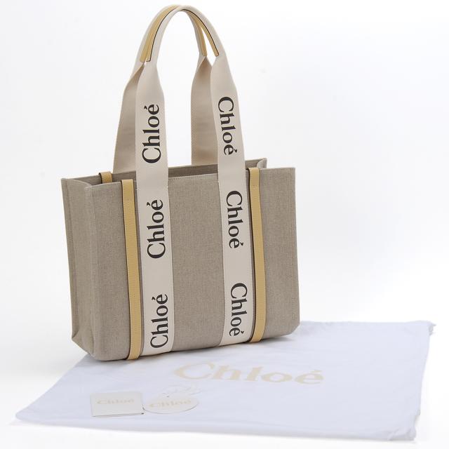 訳あり 持ち手右側に汚れあり、説明冊子なし Chloe クロエ トート