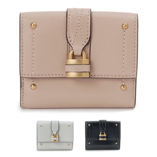 訳あり　内側に汚れあり　クロエ Chloe 三つ折り財布 アクアグレイ レディース CH26SP914O37-344 パディントン ミニ財布