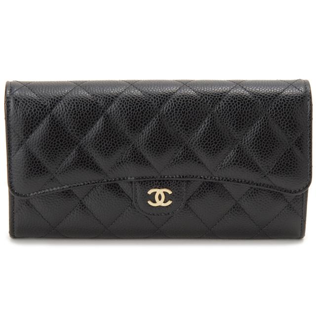 CHANEL シャネル 長財布 レディース ブラック AP0241 Y01864 C3906 マトラッセ クラシック