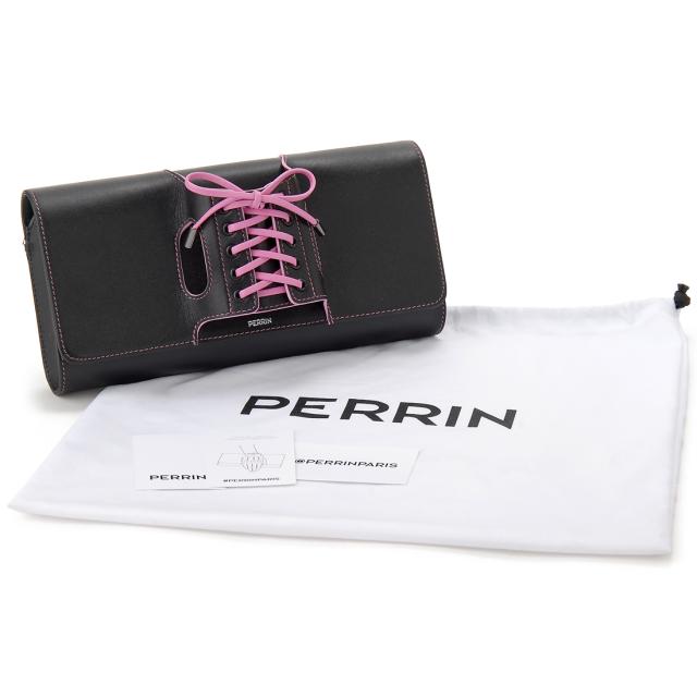 PERRIN PARIS ペランパリ 黒 レザー クラッチバッグ PERRIN PARIS ペランパリ クラッチバッグ レディース ブラック