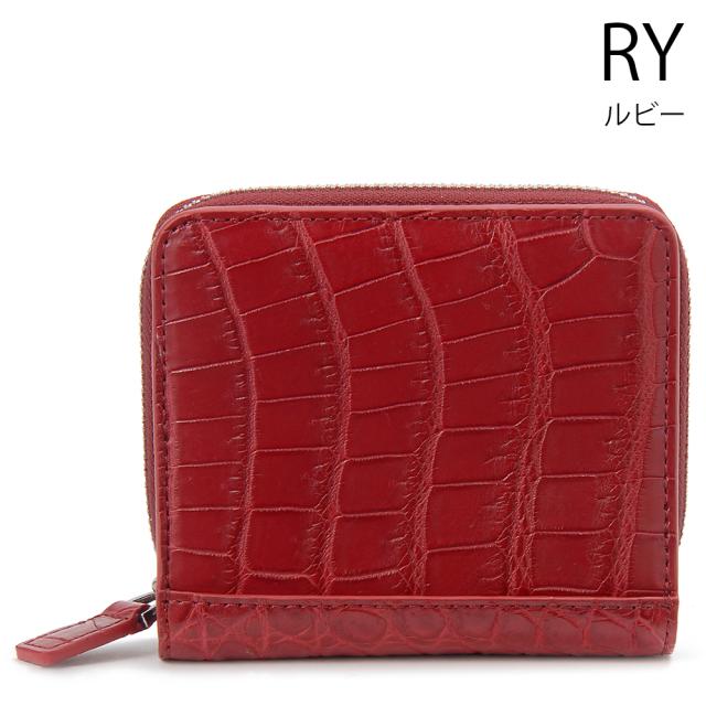 クロコダイル コンパクト財布 ラウンドファスナー二つ折り財布 メンズ ワニ革 開運 金運 財運 縁起 財布 高級皮革 クロコダイル コンパクト財布 ラウンドファスナー二つ折り財布 メンズ