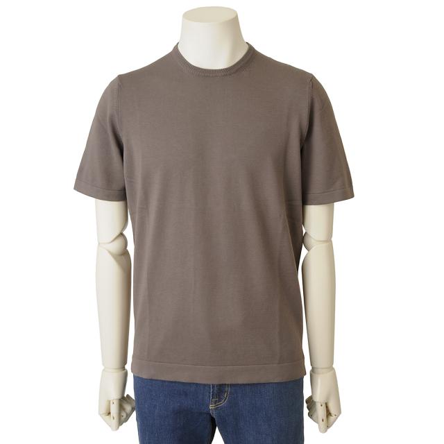 GRAN SASSO グランサッソ Tシャツ 半袖ニット メンズ ブラウングレー 58138 18120 140 T-SHIRT