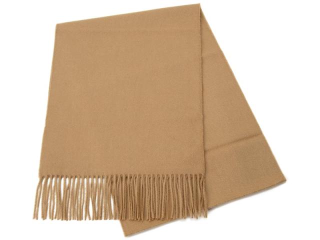 Johnstons ジョンストンズ マフラー WA000057 SB4142 カシミア 無地 キャメル メンズ レディース