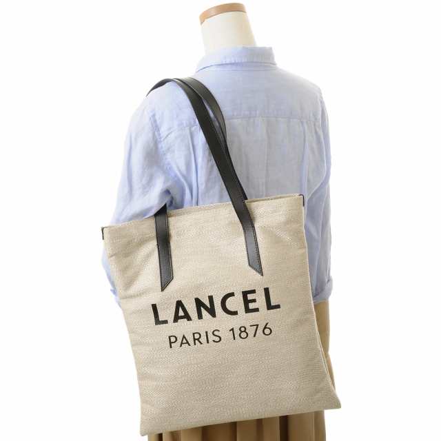 訳あり プリントに捲れ、欠けあり（L） LANCEL ランセル トートバッグ