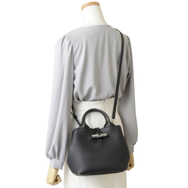 訳あり　ハンドル上部に傷あり　ロンシャン LONGCHAMP ハンドバッグ ブラウン レディース 10273HFP371 ROSEAU_7