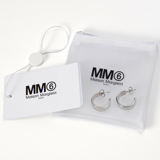 【新品未使用】 Maison Margiela メゾン マルジェラ ピアス アクセサリー Logo Earring ロゴイヤリング シルバー SM3VG0025S12960 【PALLADIO BURATTATO】