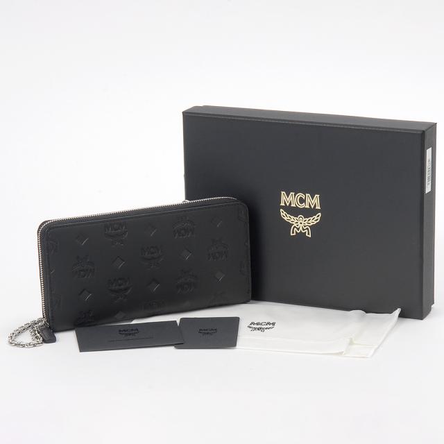 MCM エムシーエム 長財布 チェーン付きショルダーバッグ ブラック