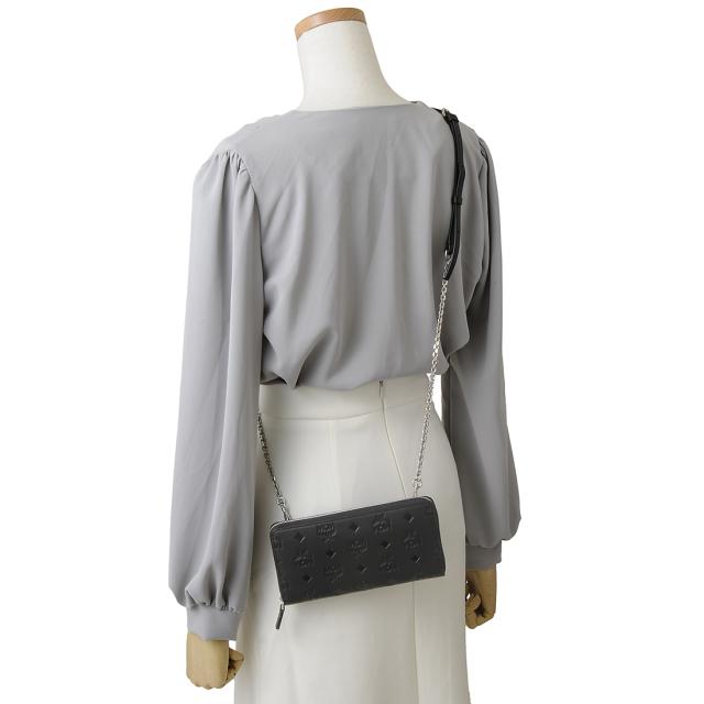 新品 エムシーエム MCM 長財布 チェーン付 ショルダーバッグ レディース MCM エムシーエム 長財布 チェーン付きショルダーバッグ ブラック