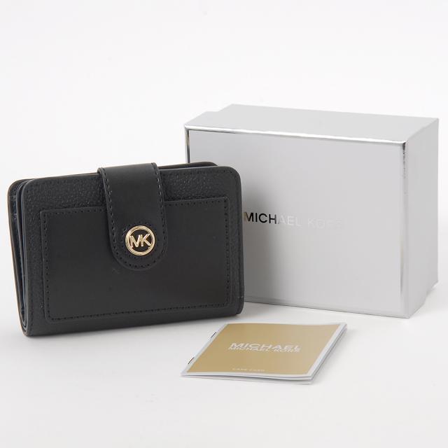 新品】MICHAEL KORS 二つ折り財布 ミディアム コンパクト 新品】MICHAEL KORS 二つ折り財布 ミディアム コンパクト