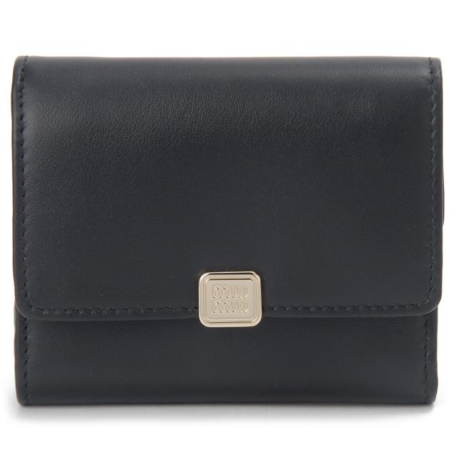 MIU MIU ミュウミュウ 三つ折り財布 レディース ブラック 5MH043 2CVX F0002