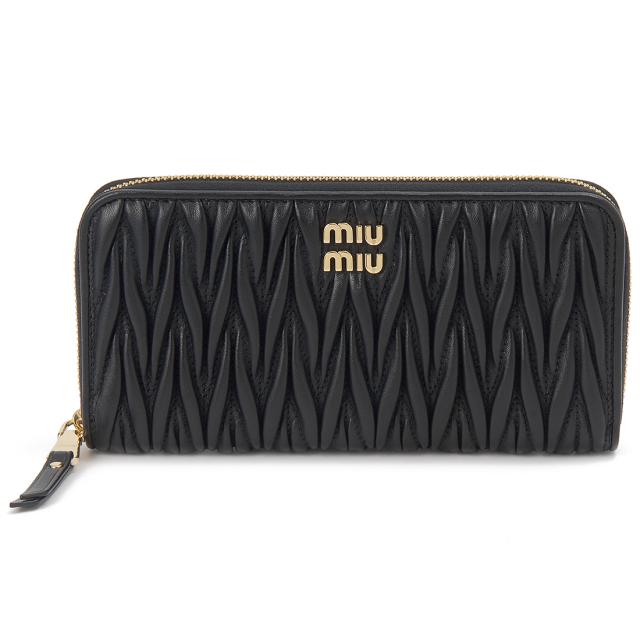 MIU MIU ミュウミュウ 長財布 レディース ブラック 5ML506 AFPP F0002