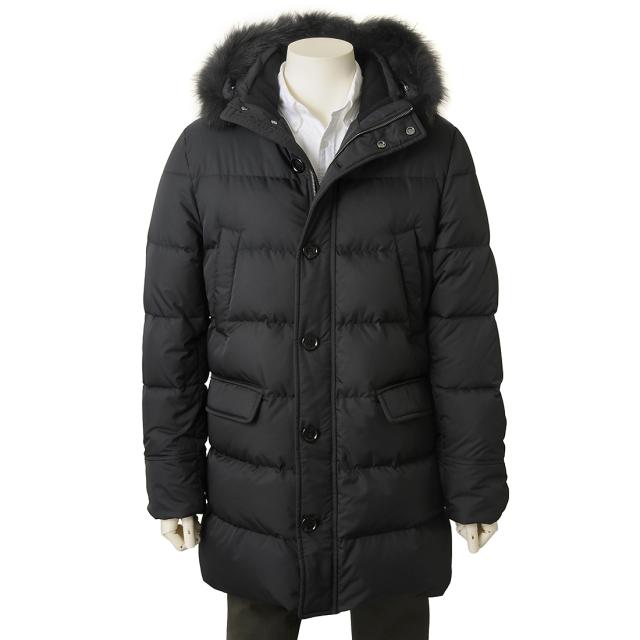 MOORER ムーレー ダウンジャケット メンズ ブラック MOUPA100015 BARBIERI-WK バルビエリ