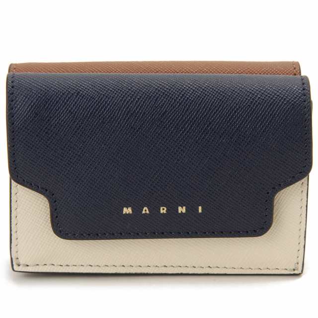 訳あり 小銭入れ開閉ホック取れ MARNI マルニ 三つ折り財布 レディース PFMOW02U23 Z564N