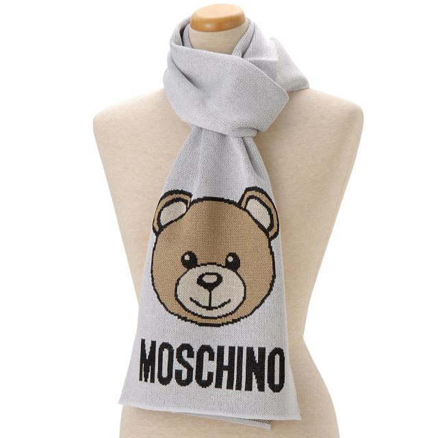 Moschino モスキーノ マフラー ライトグレー 30666M2345 001 Moschino モスキーノ マフラー スカーフ レディース ライト