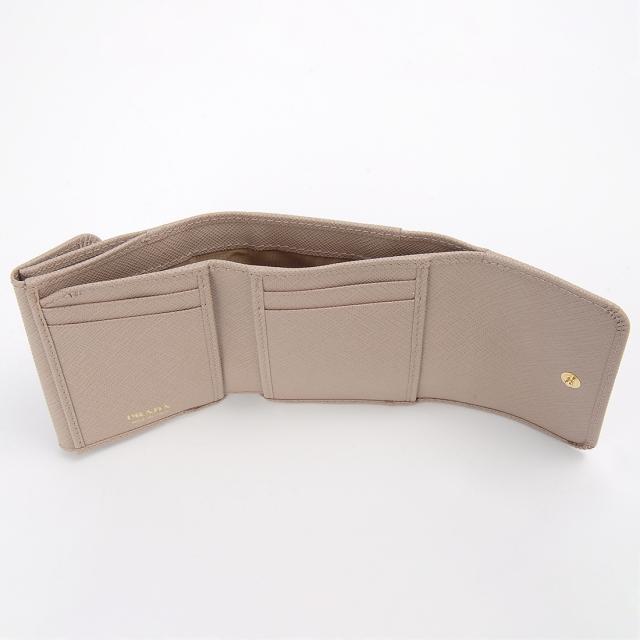 PRADA プラダ 三つ折り財布 レディース ブラック 1MH043 QHH F0236の