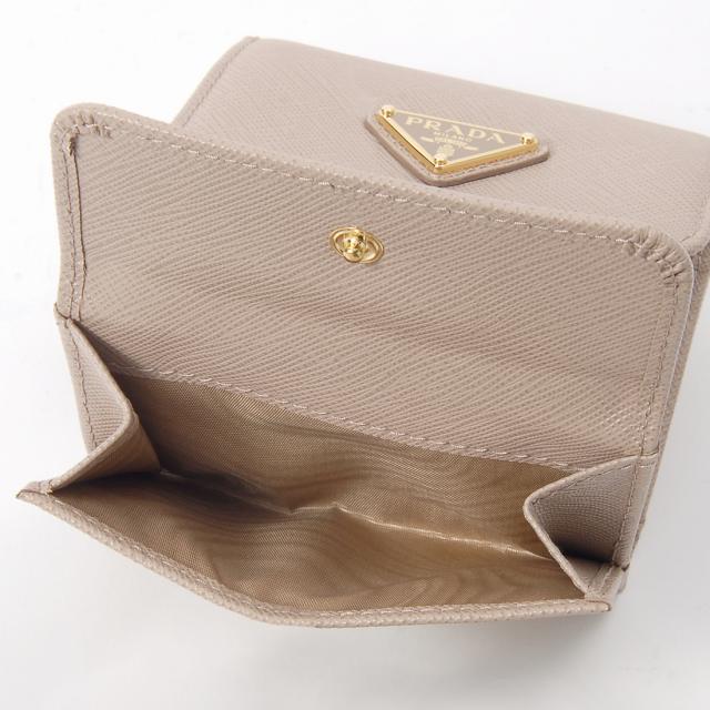 PRADA プラダ 三つ折り財布 レディース ブラック 1MH043 QHH F0236の